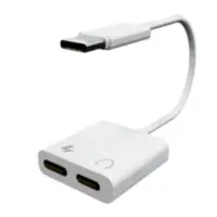 Adaptador Audio Usb-C Macho A 2 Usb-C Hembra (Auricular + Carga)