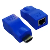 Alargue Extension Hdmi Macho - Macho Por Cable Utp Cat 5E / 6 Rj45 Hasta 20 Mts Alargue Extension Hdmi Macho - Macho Por Cable Utp Cat 5E / 6 Rj45 Hasta 20 Mts