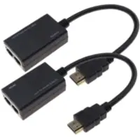 Alargue Extension Hdmi Macho - Macho Por Cable Utp Cat 5E / 6 Rj45 Hasta 30 Mts Alargue Extension Hdmi Macho - Macho Por Cable Utp Cat 5E / 6 Rj45 Hasta 30 Mts