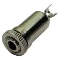 Conector Ficha Miniplug 3,5 Jack Hembra Mono Chasis Metal Rosca Delantera