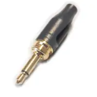 Conector Ficha Miniplug 3,5 Macho Mono Dorado A Rosca Hembra