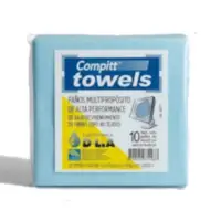 Panos multiproposito de fibra de bajo desprendimiento Compitt Towels x 10 un