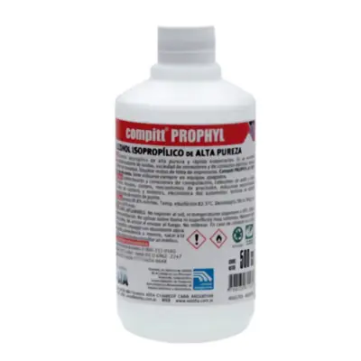 Detalles accesorios de Alcohol Isopropilico Compitt Prophyl x 1000 cc Botella