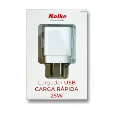 Detalles accesorios de Cargador 25W Usb-C Carga Rapida Pdo/Pps Sin Cable Kolke Kcr-646