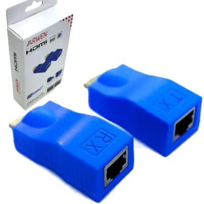 Detalles accesorios de Alargue Extension Hdmi Macho - Macho Por Cable Utp Cat 5E / 6 Rj45 Hasta 20 Mts