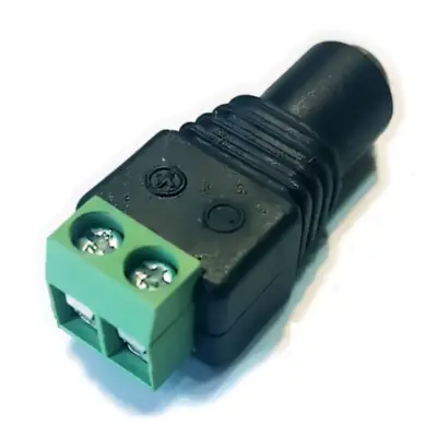 Vista lateral de Ficha Dc Hueco 5,5 X 2,1 Mm Jack Hembra Bornera