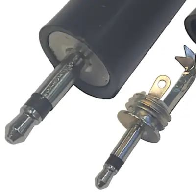 Detalles accesorios de Conector Ficha Miniplug 2,5 Macho Mono Bakelita