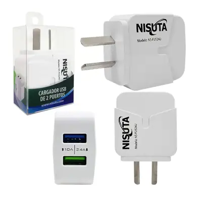 Detalles accesorios de Cargador 12 W Usb-A 2,4A Sin Cable Nisuta Ns-Fu524U