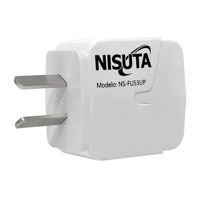 Vista lateral de Cargador 20W Usb-C Carga Rapida Pd Nisuta NSFU53UP Sin Cable