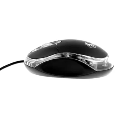 Vista lateral de Mouse Xtech Xtm-195 Usb 2 Bot 1000 Dpi Small Negro