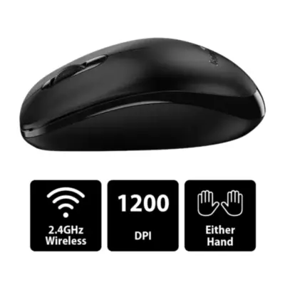 Detalles accesorios de Mouse Inalambrico Genius NX-7000XE Negro