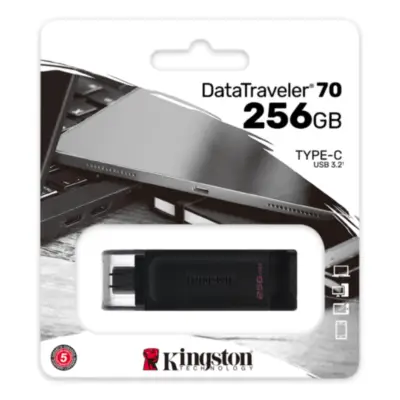 Detalles accesorios de Pendrive 256Gb Usb 3.2 Type C Kingston Data Traveller 70