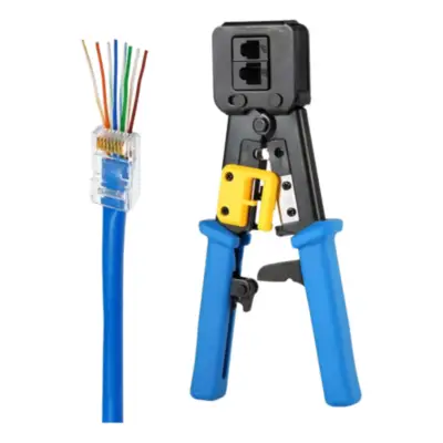Detalles accesorios de Pinza Crimpeadora Para Rj45 Rj12 Y Rj11 Sistema Rapidfit