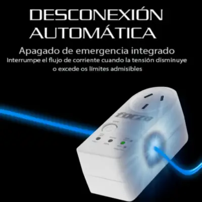 Detalles accesorios de Protector De Tension 220V 1800W Forza Fvp-1202B-A