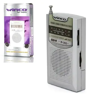 Detalles accesorios de Radio Portatil Am/Fm Winco W203