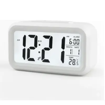Reloj Despertador Con Fecha Y Temperatura Blanco Dakot D-31