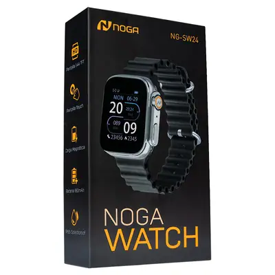 Detalles accesorios de Smartwatch Noga SW24 malla Negra