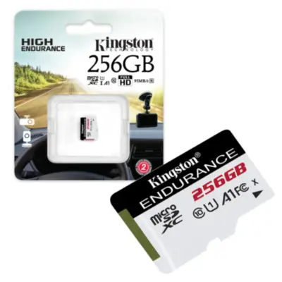Detalles accesorios de Memoria MicroSD 256Gb Kingston High Endurance Especial Videovigilancia