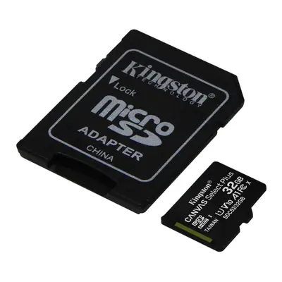 Memoria Micro Sd 32Gb Kingston Cl10 Canvas Select Plus C/Adaptador 100 Mb/S