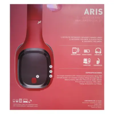 Detalles accesorios de Auricular Inalambrico Noga NG-918BT Aris Bluetooth Rosa