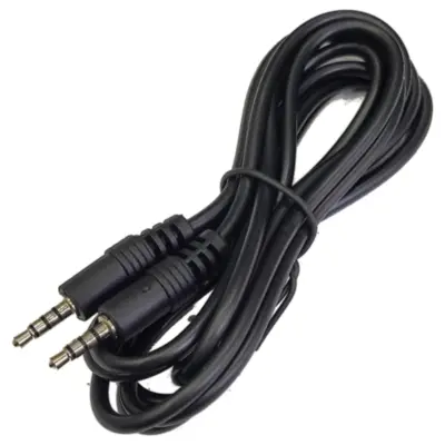 Detalles accesorios de Cable Miniplug 3,5 4 Polos Macho-Macho 1,8 Mts Estandar