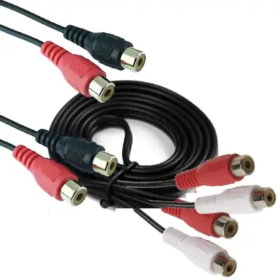 Detalles accesorios de Cable Rca Doble Hembra-Hembra 1,8 Mts Estandar