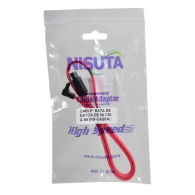 Detalles accesorios de Cable Sata Iii Datos 50Cm Sin Trabas Conector 90 Grados