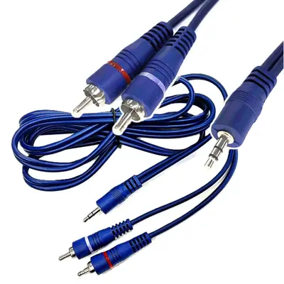 Detalles accesorios de Cable Miniplug 3,5 Estereo Macho-Rca Macho Doble 4 Mts Lujo