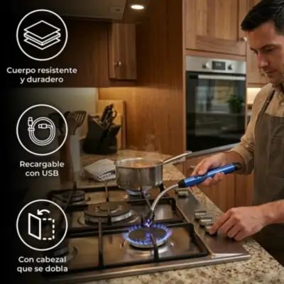 Encendedor de arco electrico Chispero Recargable por USB