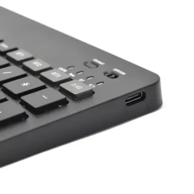 Detalles accesorios de Kit Teclado Nisuta Inalambrico + Bluetooth Compacto Espanol Negro Recargable