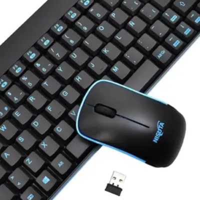 Detalles accesorios de Kit Teclado Y Mouse Nisuta Inalambrico Compacto Espanol
