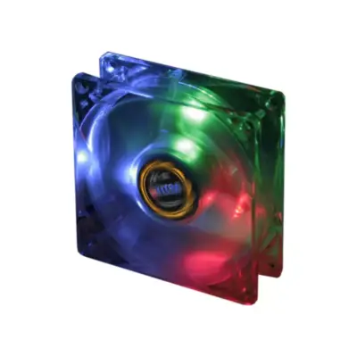 Vista lateral de Fan 80Mm Luz Led Tric 3Pin+Adpt 2000Rpm Ruleman Titan