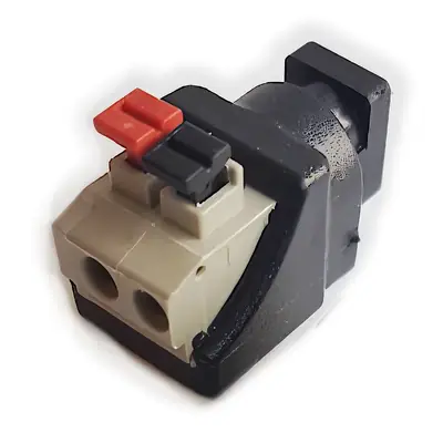 Vista lateral de Ficha Dc Hueco 5,5 X 2,1 Mm Jack Hembra Push Terminal