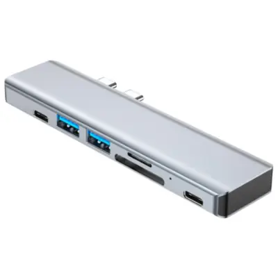 Hub Usb C 3.0 7 Puertos 1xHdmi / 2xUsb-A / 2xUsb-C / 1xMicrosd / 1xTF