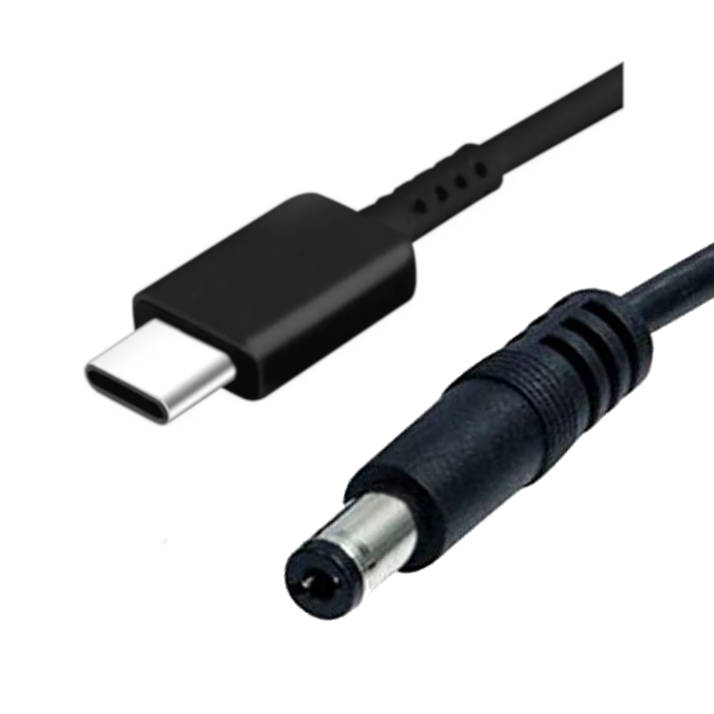 CABLE USB C MACHO / PLUG DC 5,5 x 2,1mm LARGO 1,5 m