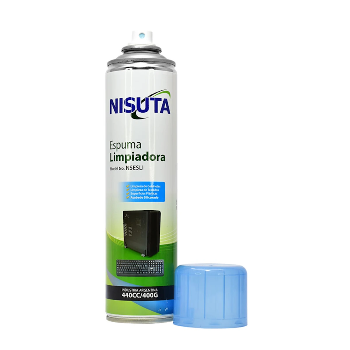 Vista lateral de Espuma limpiadora de superficies 440CC/400G