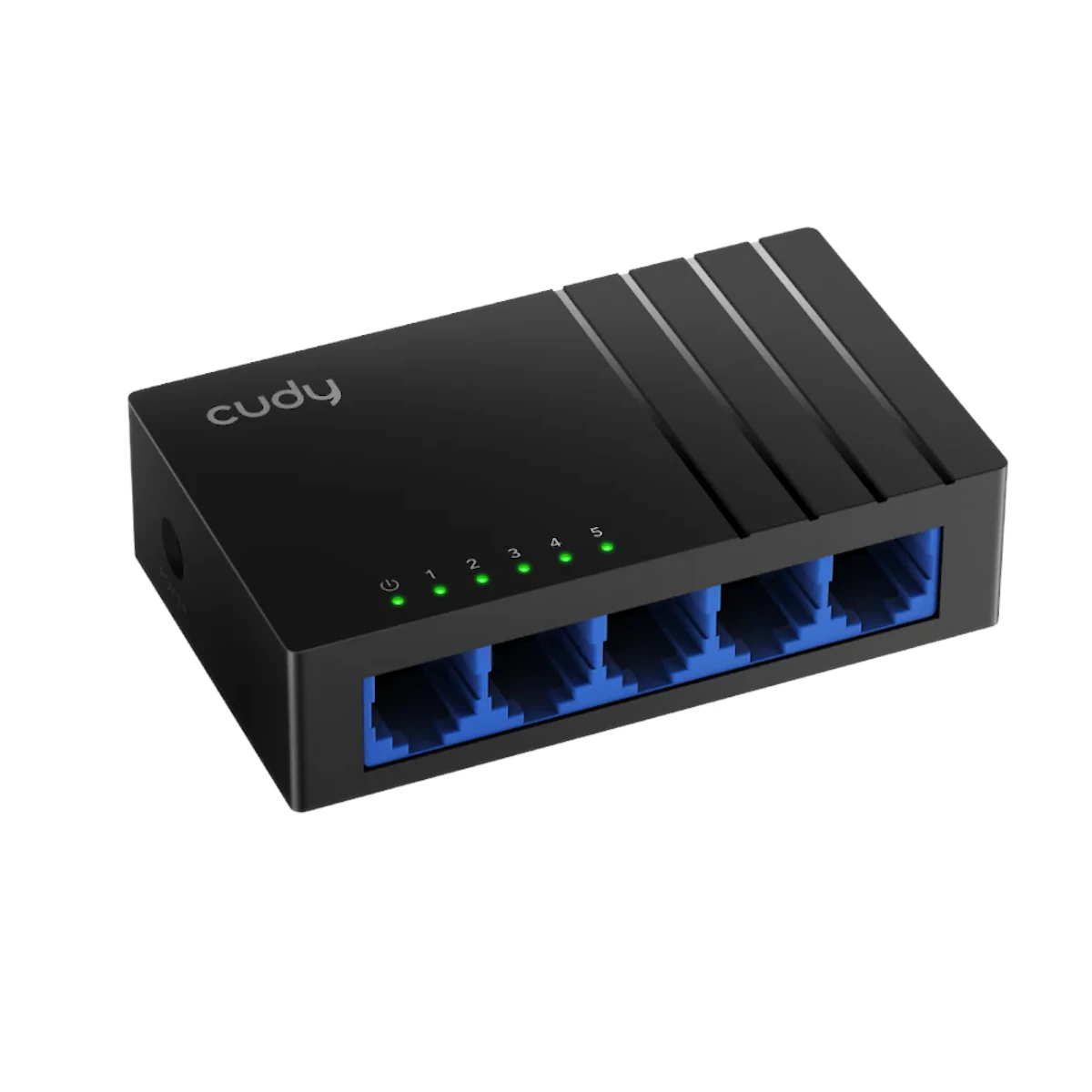 Vista lateral de Switch 5 Puertos Gigabit Cudy GS105D