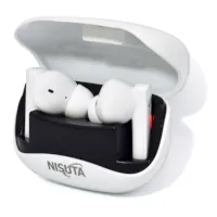 Auricular Inalambrico Bluetooth con reduccion ruidos Nisuta Blanco Auricular Inalambrico Bluetooth con reduccion ruidos Nisuta Blanco