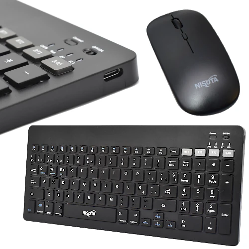 Miniatura 3 de Teclados inalambricos marca Nisuta modelo NSWI58COB Negro