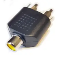 Adaptador Rca Hembra A 2 X Rca Macho