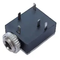 Conector Ficha Miniplug 3,5 Jack Hembra Estereo Plastico P/Circ Con Corte Y Acrilico