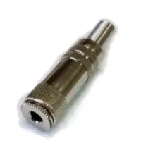 Conector Ficha Miniplug 3,5 Jack Hembra Estereo Metal Plata Conector Ficha Miniplug 3,5 Jack Hembra Estereo Metal Plata