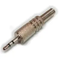 Conector Ficha Miniplug 2,5 Macho Estereo Metal Plata Conector Ficha Miniplug 2,5 Macho Estereo Metal Plata