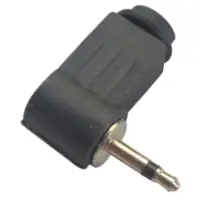 Conector Ficha Miniplug 2,5 Macho Mono Plastico 90 Grados Negro Conector Ficha Miniplug 2,5 Macho Mono Plastico 90 Grados Negro