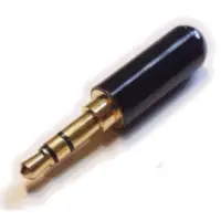 Conector Ficha Miniplug 3,5 Macho Estereo Cuerpo Compacto Negro 7Mm Diam