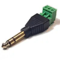 Conector Ficha Estereo Plug 6,5 Macho A Bornera