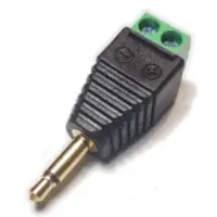 Conector Ficha Miniplug 3,5 Macho Mono A Bornera Conector Ficha Miniplug 3,5 Macho Mono A Bornera