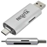 Lector Usb Para Tarjetas MicroSD Y SD hasta 2TB y 5 GbpS con conector USB-C 3.1 y USB-A 3.0