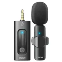 Microfono Corbatero Inalambrico Con Ficha Miniplug 3,5Mm Noga