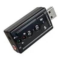 Placa Sonido Usb Entrada Microfono + Salida Auricular Placa Sonido Usb Entrada Microfono + Salida Auricular